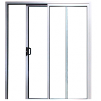 Thermal break aluminum three-track sliding door with fly screen